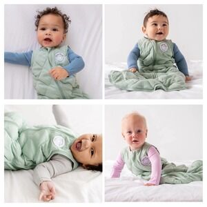NWT Dreamland Baby Unisex Sleep Sack Weighted Size M 6-12M Sage Green Cotton